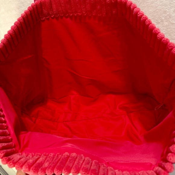 Benefit Cosmetics 2024 Limited Edition Large Pink Corduroy Tote Bag NWOT - Picture 5 of 6